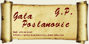 Gala Poslanović vizit kartica
